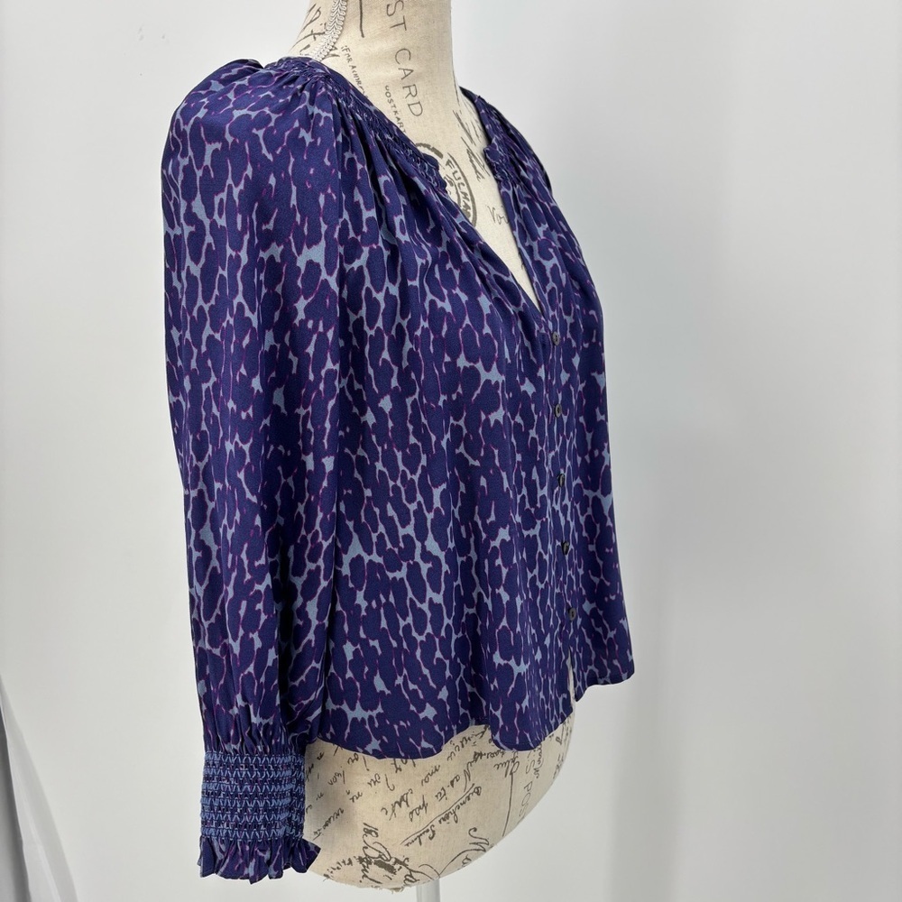 Rails Purple Smocked Blouse with Relaxed Fit - Picture 9 of 15